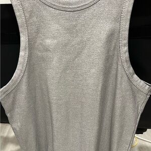 Zara Terez Metallic Silver Muscle Te